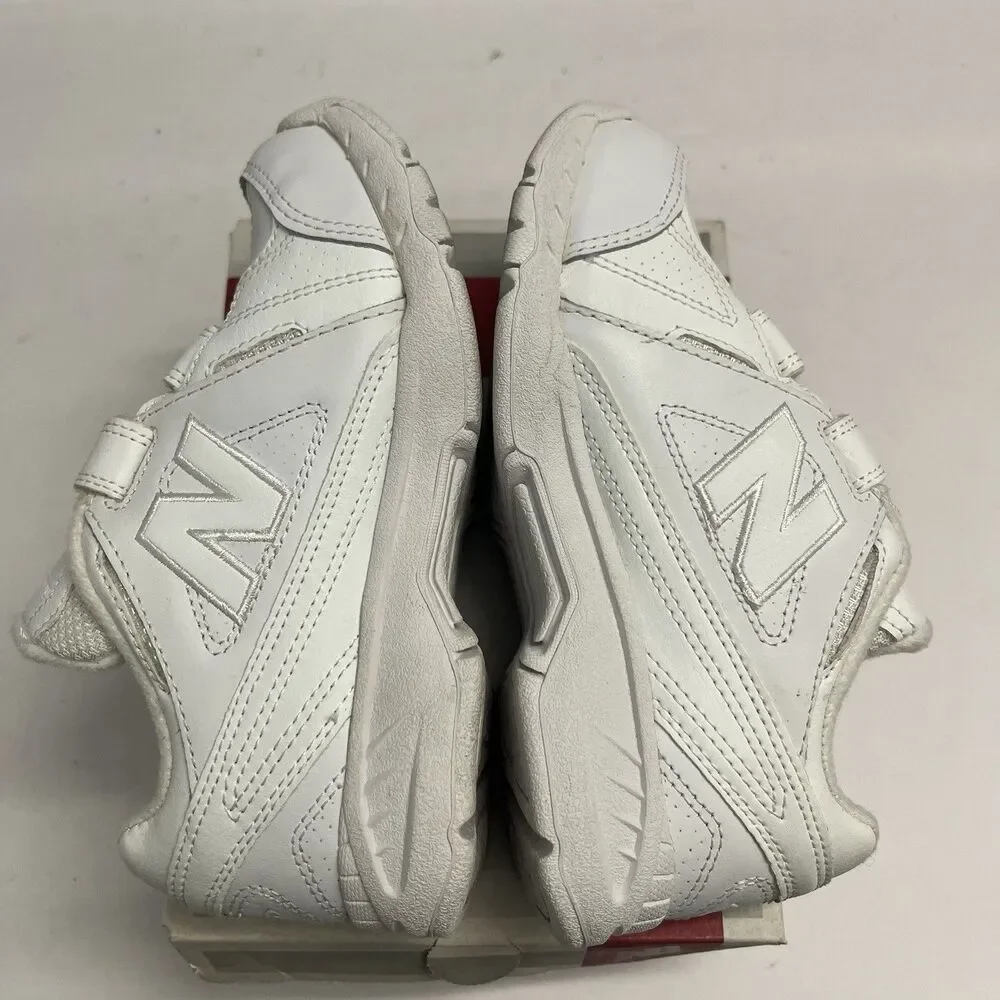 New Balance 624 White Hook Loop Leather Uniform Shoes Toddler SZ 11.5 X Wide